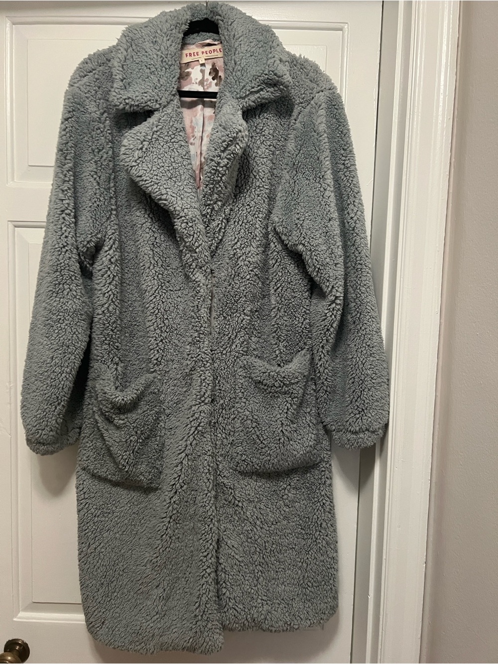 Free People “Tessa” Teddy Long Coat